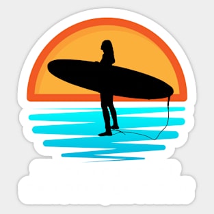 SURFER GIRL AT SUNSET ELYU SURFTOWN Sticker